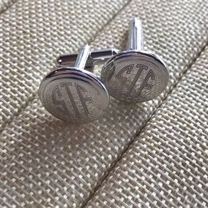 Stella & Dot engraved cuff links